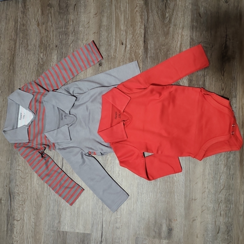 Hanes Boys 12-18 Month long Sleeve onsie